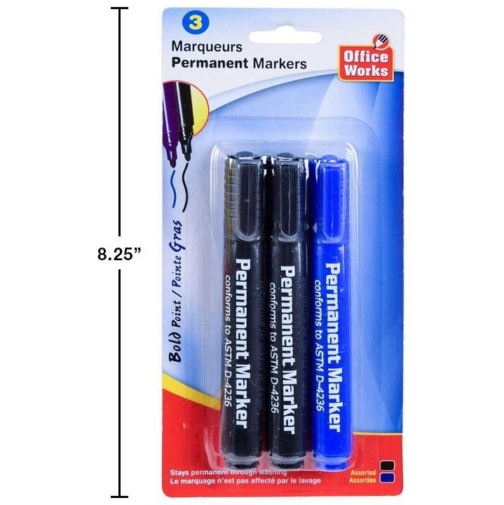 office works perm marker 3pk