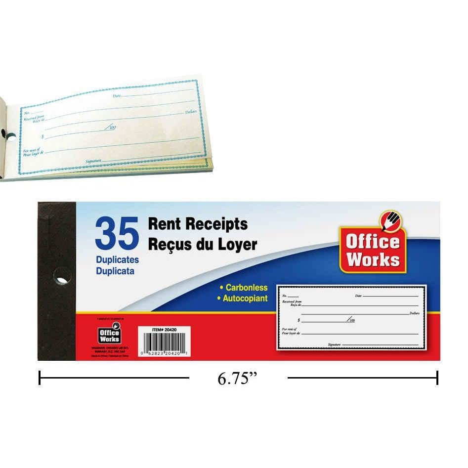 OW rent receipts 35 duplicates