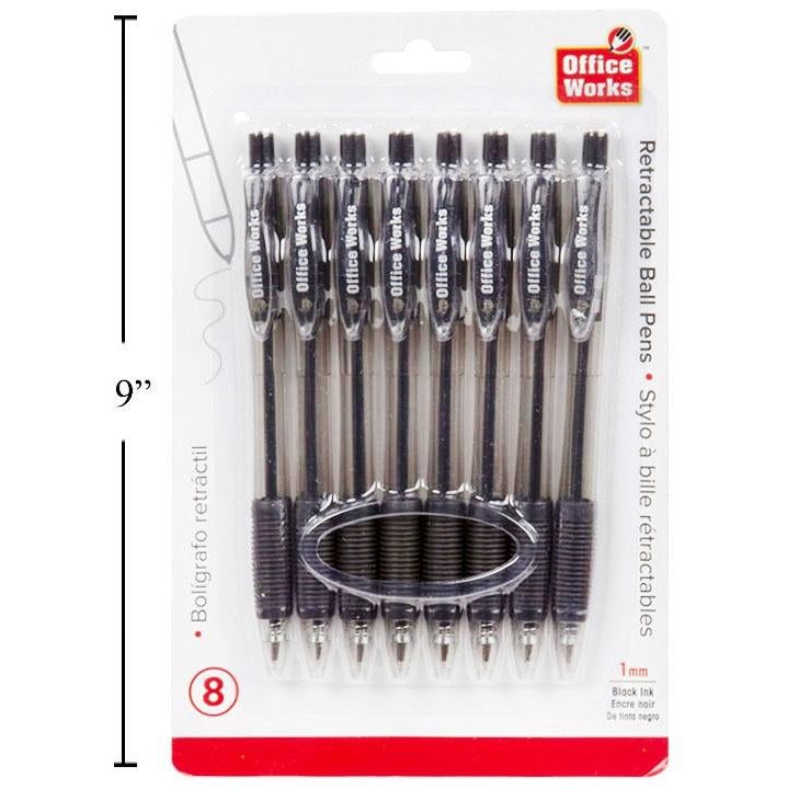 OW ball pens 8pc #20439