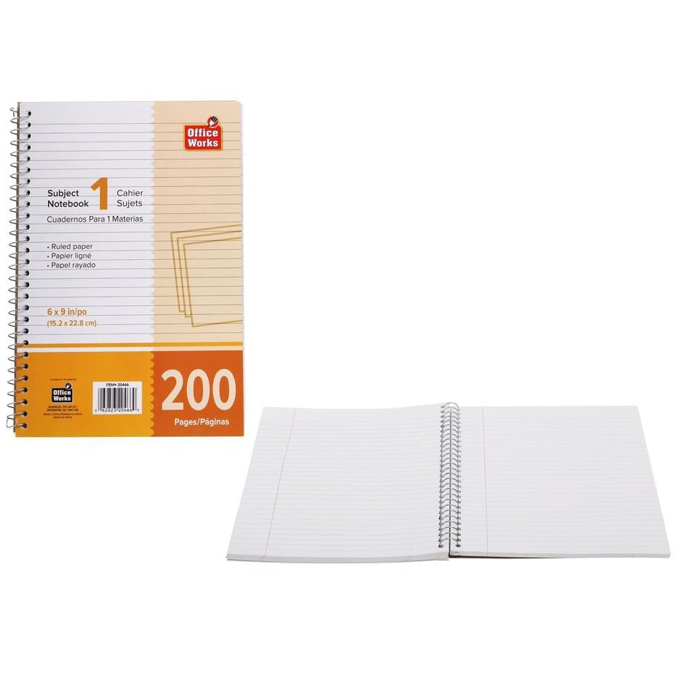 O.WKs. 200-P 6x9" Coil Noteboo