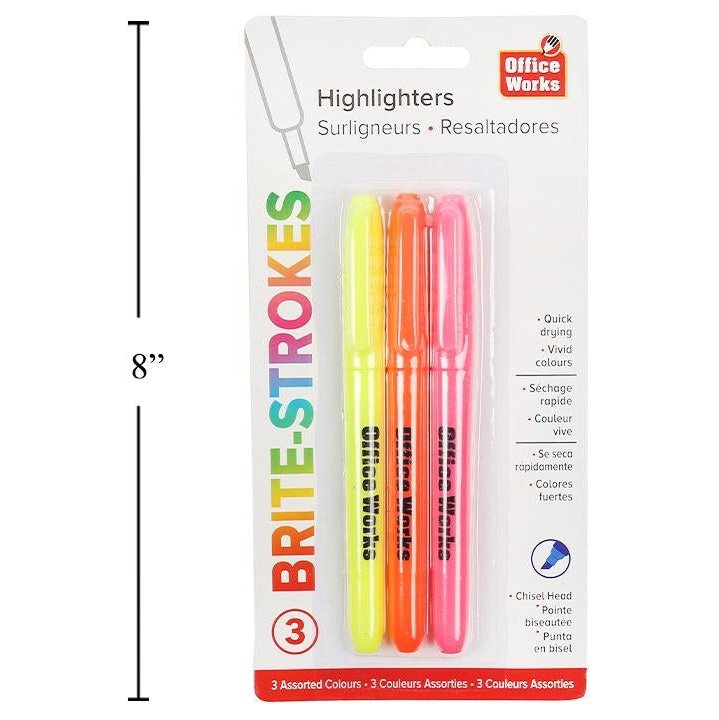 3-pc "Brite" Hi-liters
