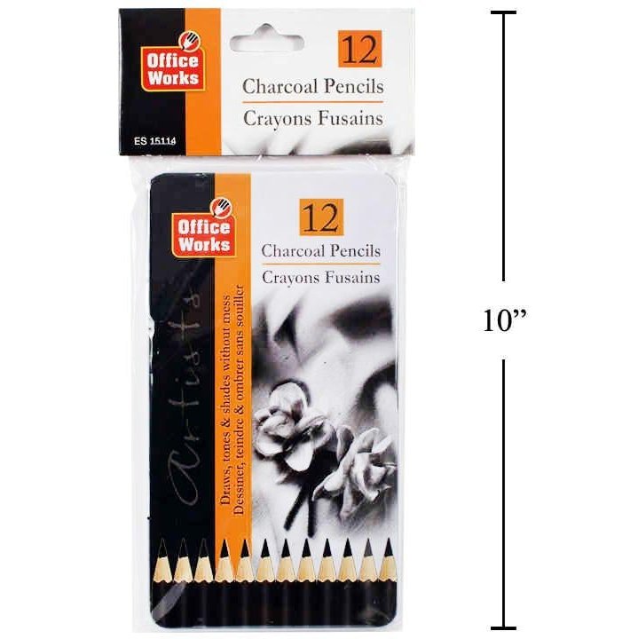office works charc pencils12pk