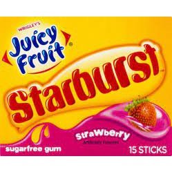 JUICY FRUIT STARBURST STRW15PK