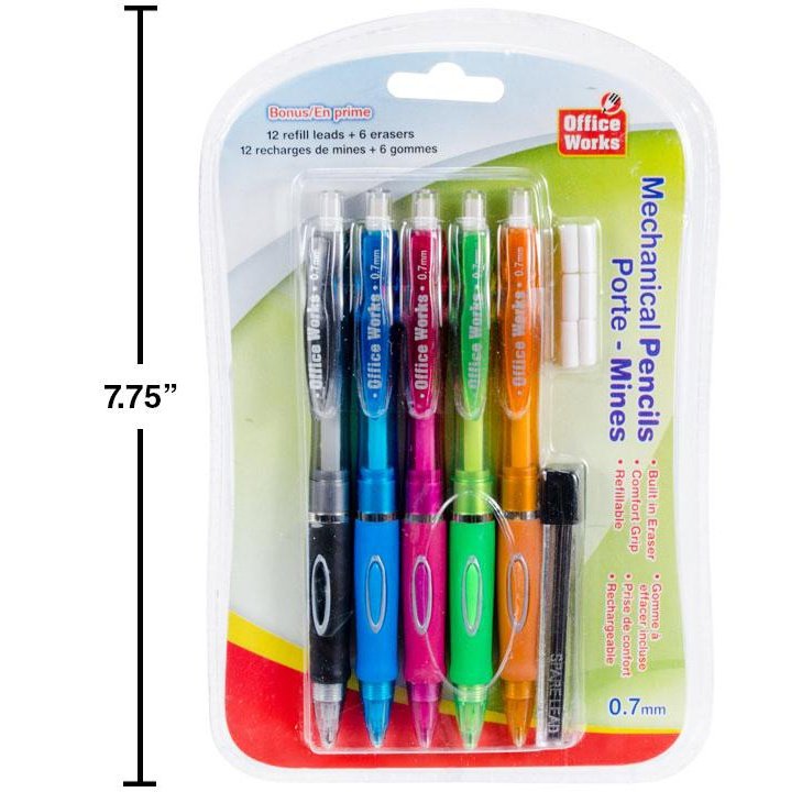 OW mechanical pencils.7mm 12pk