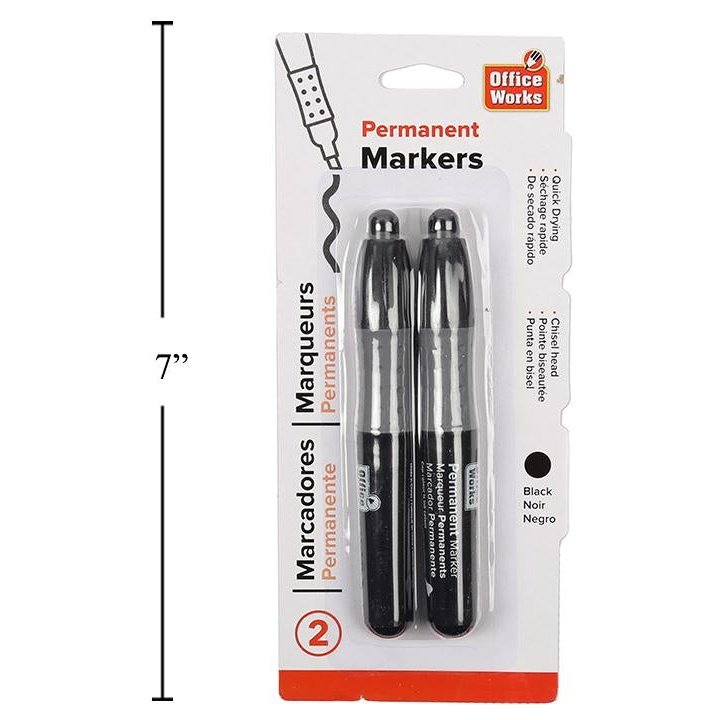 office works perm markers 2pk