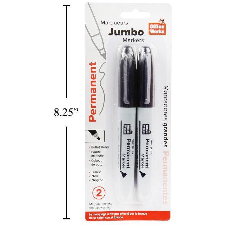 2-Pc Jumbo Permanent Marker