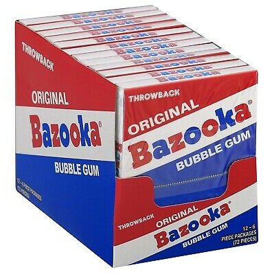 BAZOOKA BUBBLE GUM 6PK