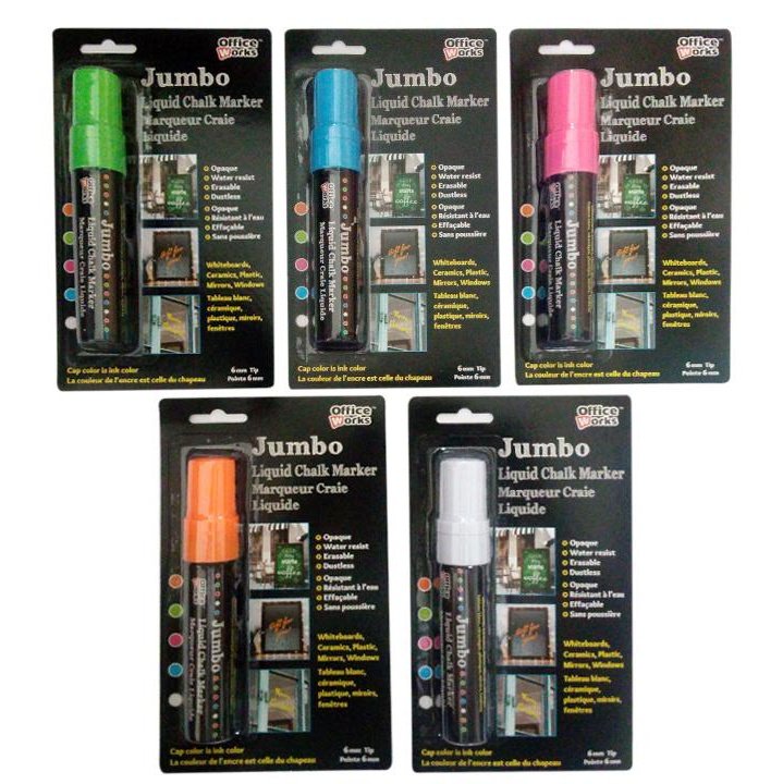 O.Wks Jumbo Erasable Chalk Ma