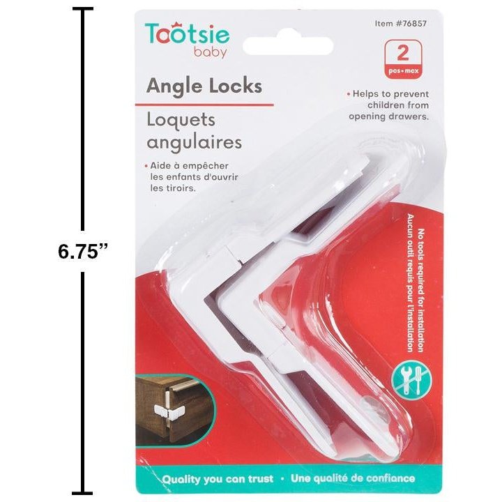2pc White Angle Lock
