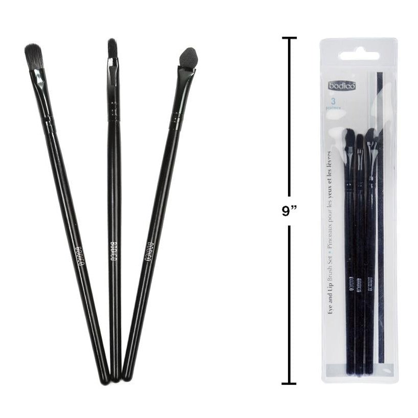 3-pc Eye and Lip Brush Set