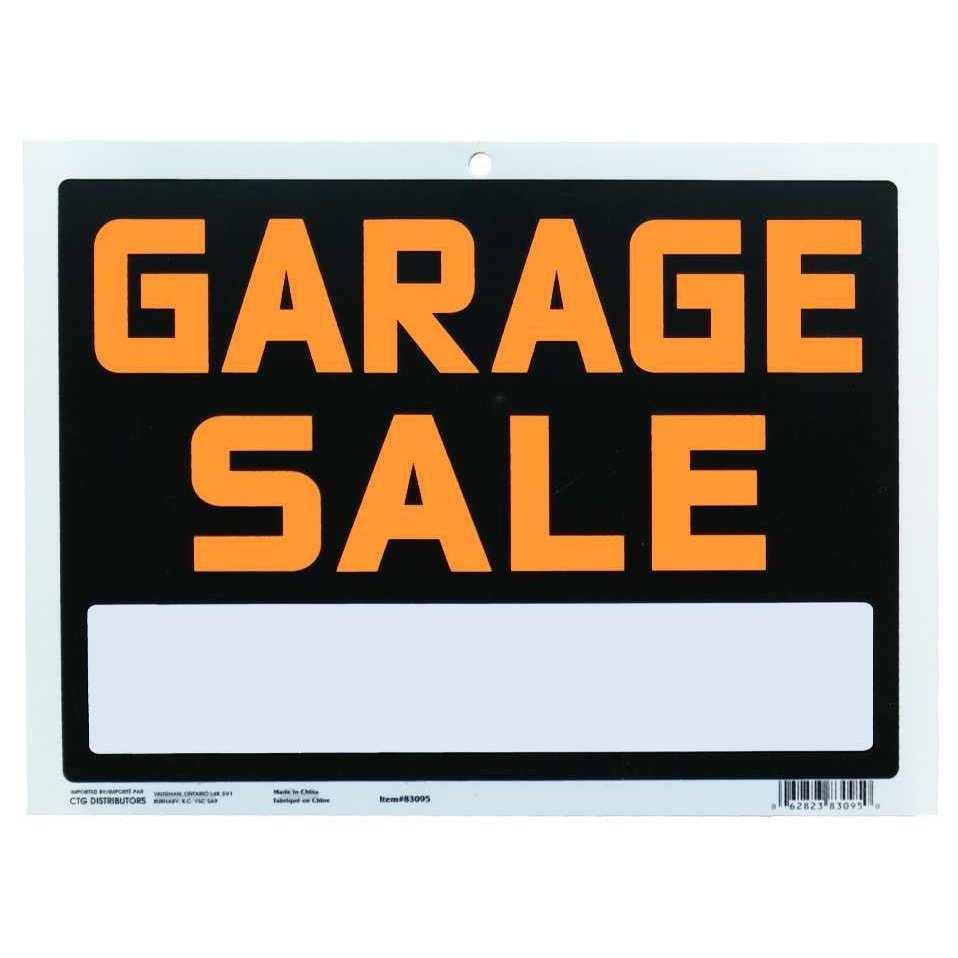 9x12" Pvc Sign "Garage Sale"
