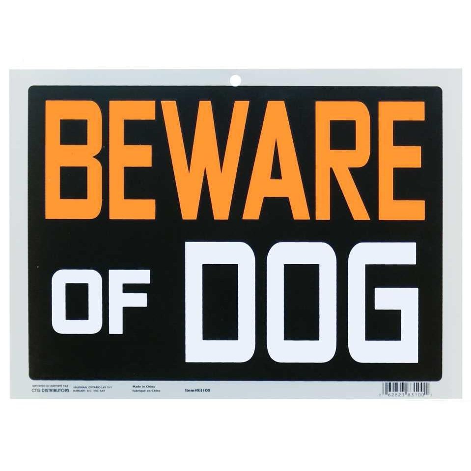 9x12" Pvc Sign "Beware of Dog