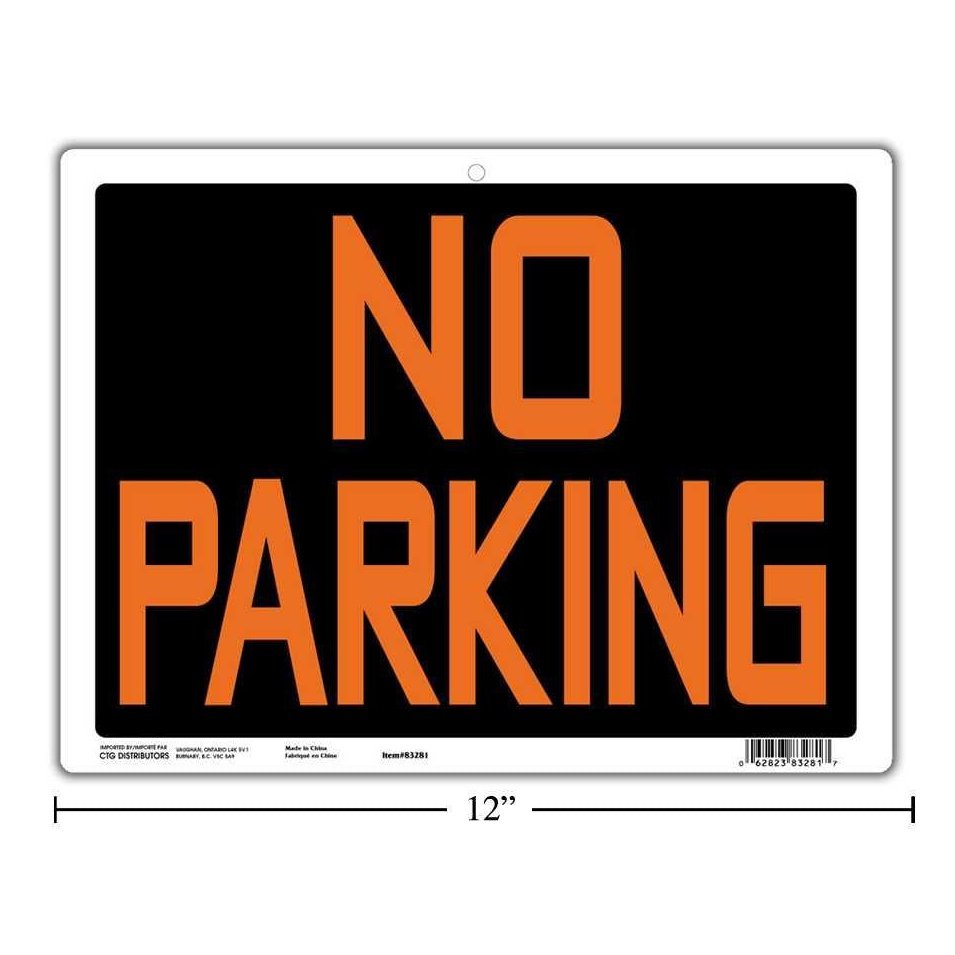 9x12" Pvc Sign "No Parking"