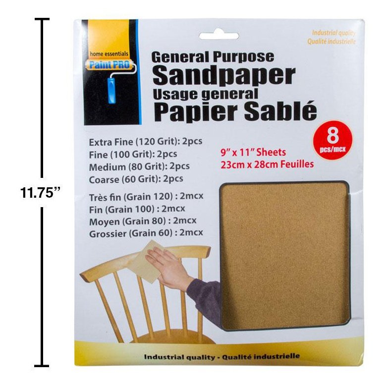 H.E. Paint Pro, 8-pc Sandpaper