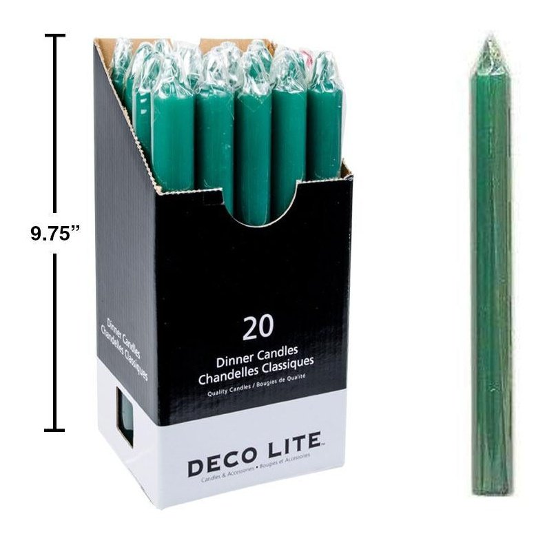 10" Dinner Candle Green #85386