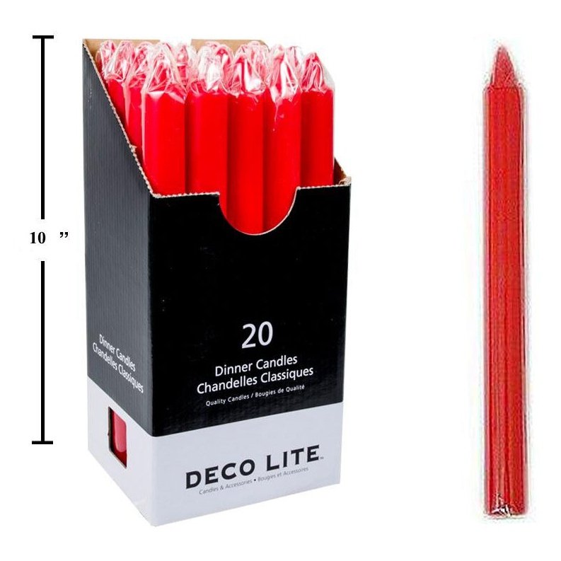 10" Dinner Candle Red #85389