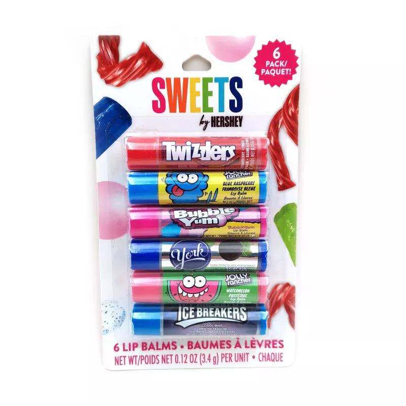 SWEETS BY HERSHEY LIP BALM 6PK