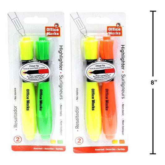 2-pc Chisel Tip Hi-liters