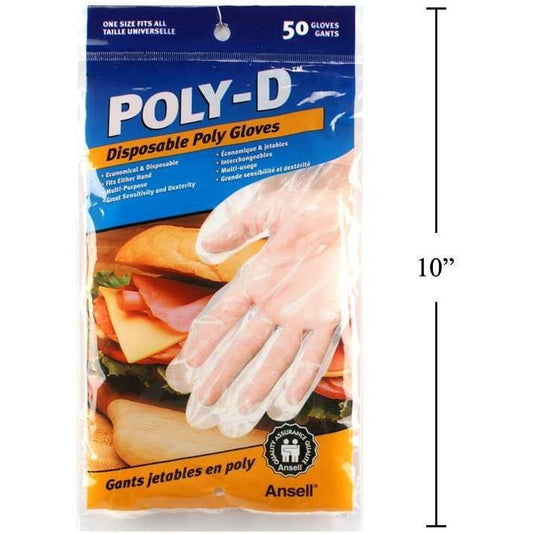 poly d disposable poly gloves
