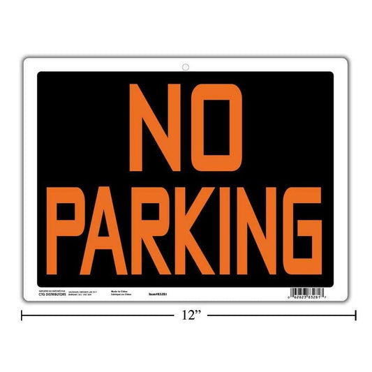 9x12" Pvc Sign  "No Parking"